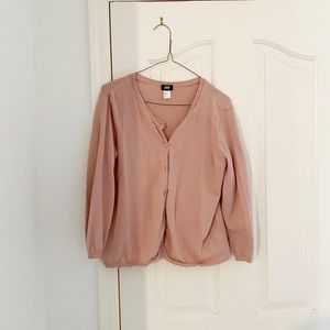 H&M Rose Pink Basic Cardigan